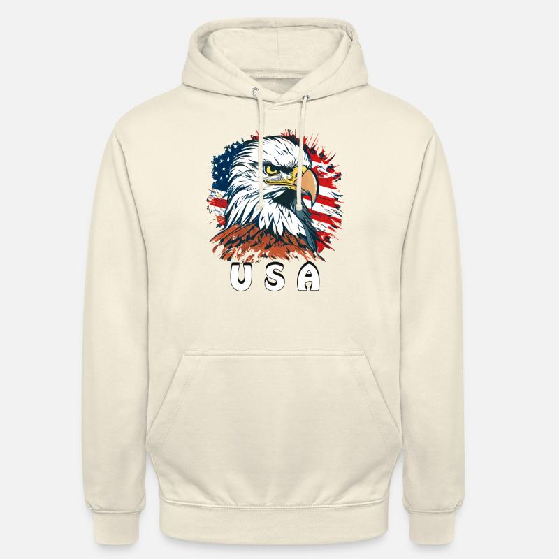 PYGARGUE À QUEUE BLANCHE - Sweat-shirt à capuche unisexe - vanille