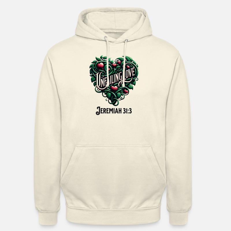 Jérémie 31 :3 Botanique - Sweat-shirt à capuche unisexe - vanille