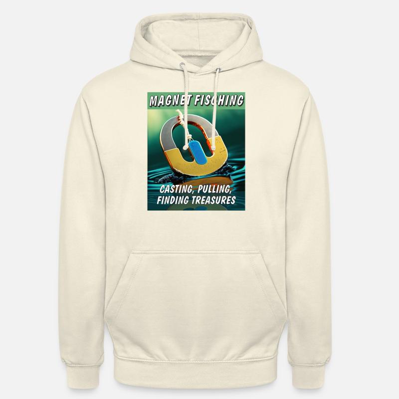 MAGNETFISCHING CASTING PULLING FINDING - Unisex Hoodie - vanilla