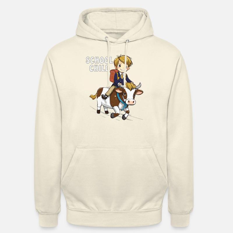 ÉCOLIER VACHE ÉCOLIER ÉCOLIER - Sweat-shirt à capuche unisexe - vanille