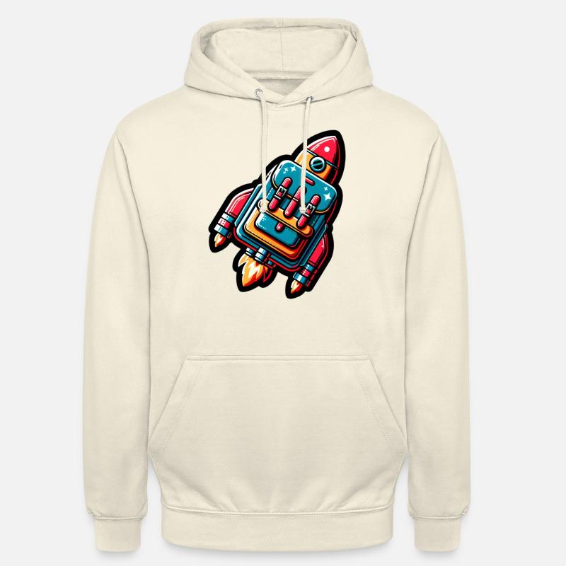 Fusée de début d’école - Sweat-shirt à capuche unisexe - vanille