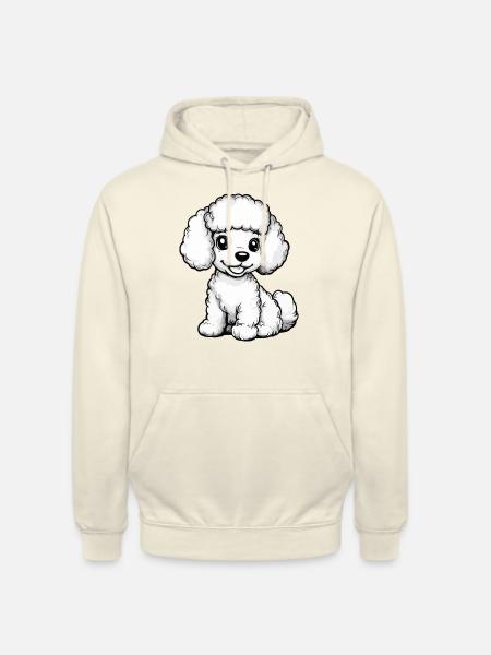 Poodle Dog Comic Cute - Unisex Hoodie - vanilla