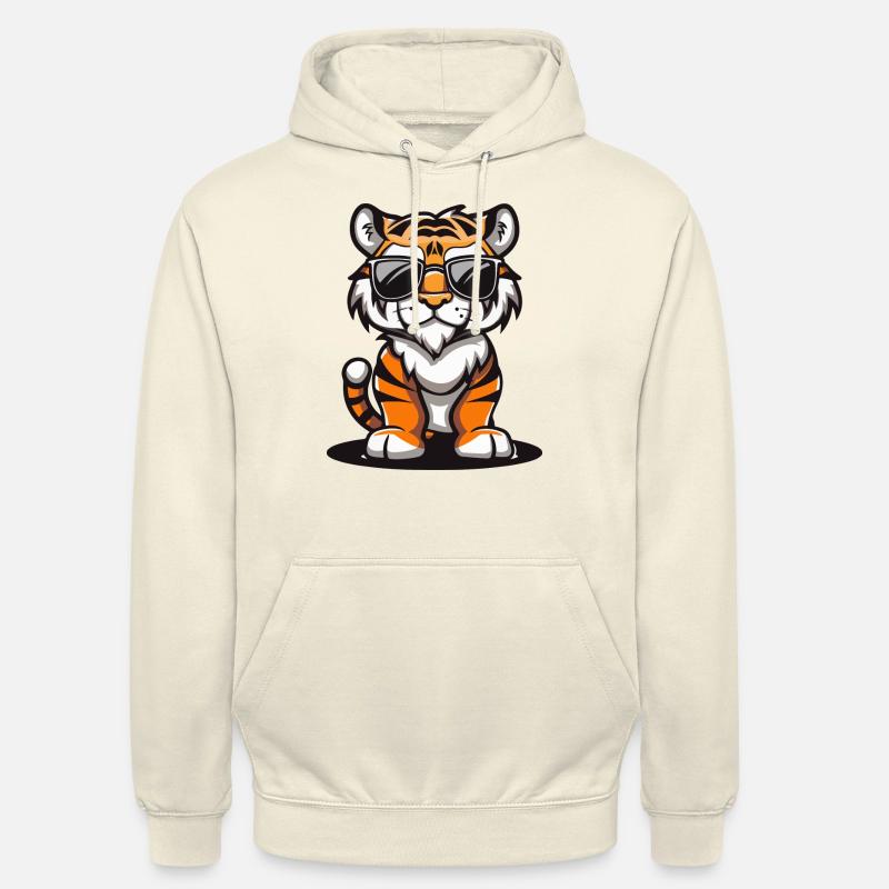 Tigre Bande Dessinée Cool - Sweat-shirt à capuche unisexe - vanille