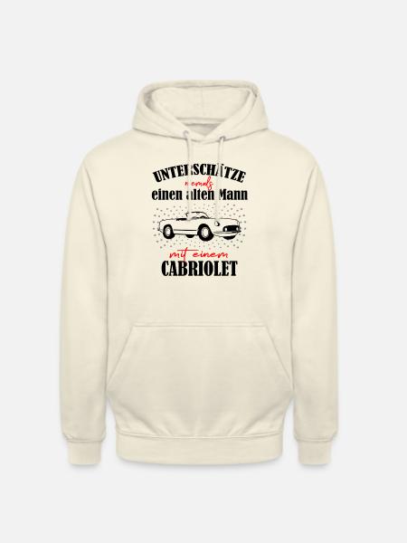 alter Mann cabrio Fan - Unisex Hoodie - Vanille-Milchshake