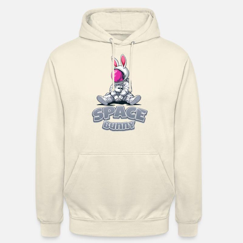 Lapin de l’espace - Sweat-shirt à capuche unisexe - vanille