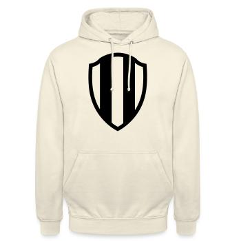 Schild - Unisex Hoodie - Vanille-Milchshake - Vorne - Alina (178cm) & Michal (187cm)