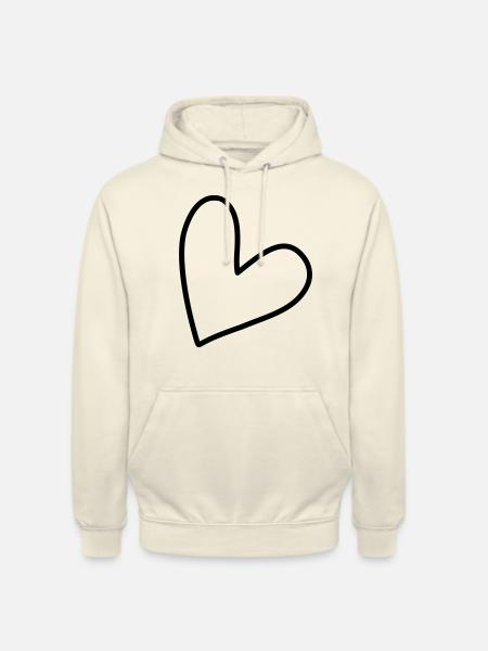 Simple heart symbol - Unisex Hoodie - vanilla