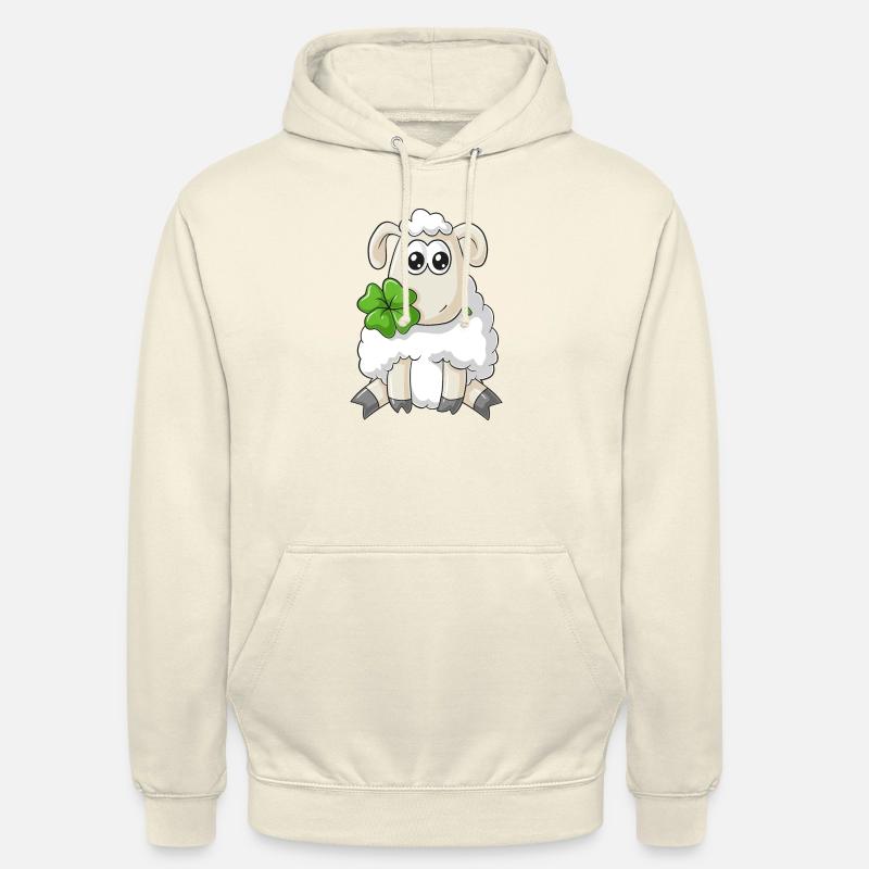 moutons bande dessinée du bonheur - Sweat-shirt à capuche unisexe - vanille