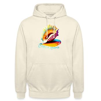 ocean spirit. Coquillage - Sweat-shirt à capuche unisexe - vanille - Devant - Alina (178cm) & Michal (187cm)