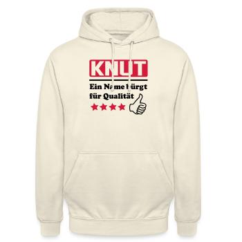 noeud attaché - Sweat-shirt à capuche unisexe - vanille - Devant - Alina (178cm) & Michal (187cm)