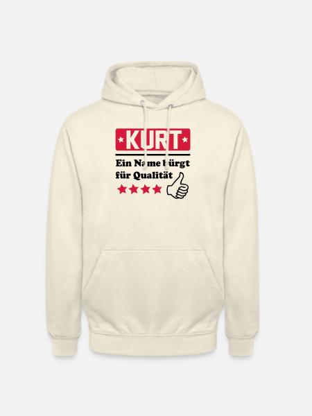 kurt - Sweat-shirt à capuche unisexe - vanille