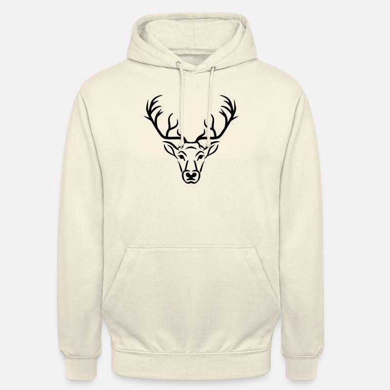 Cerf - Sweat-shirt à capuche unisexe - vanille