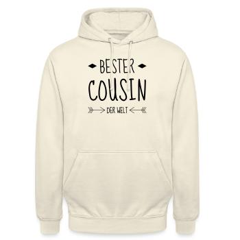Oncle / Tante / Cousin / Cousine - Sweat-shirt à capuche unisexe - vanille - Devant - Alina (178cm) & Michal (187cm)