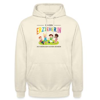 Ich Bin Erzieherin Aus Unzähligen Kleinen Gründen - Unisex Hoodie - Vanille-Milchshake - Vorne - Alina (178cm) & Michal (187cm)