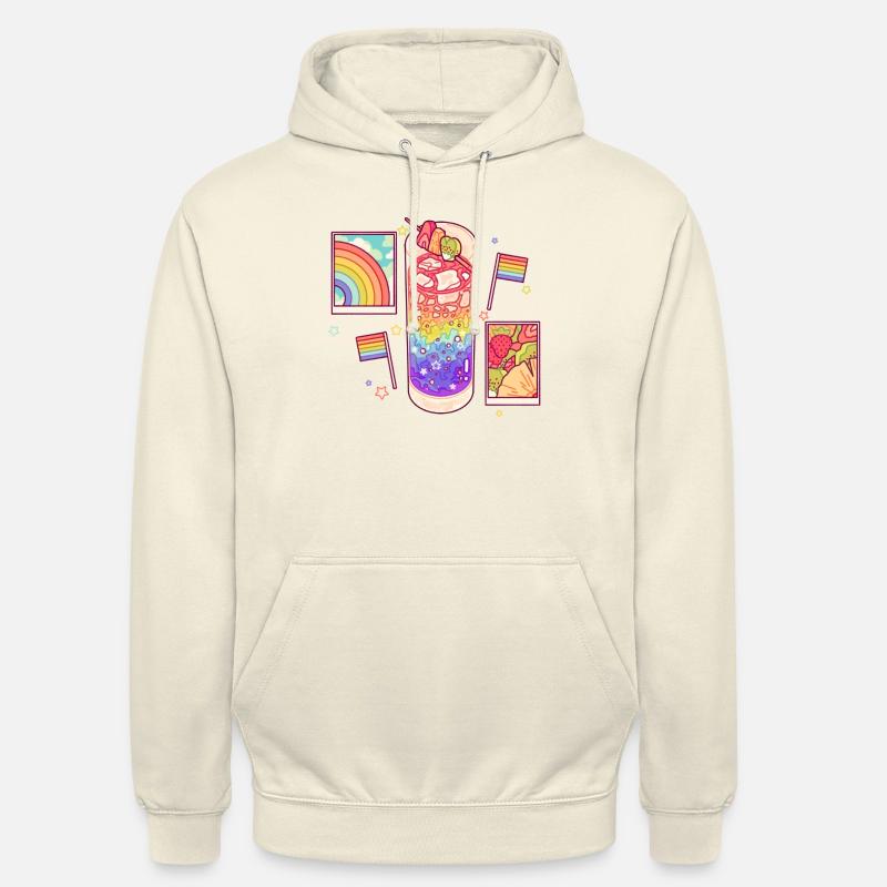 Boisson arc-en-ciel - Sweat-shirt à capuche unisexe - vanille