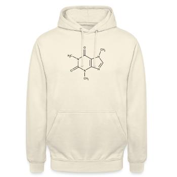 Molécule de café - Sweat-shirt à capuche unisexe - vanille - Devant - Alina (178cm) & Michal (187cm)