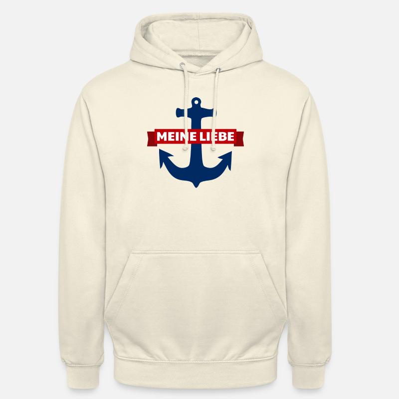 Mon amour - Mon ancre - Sweat-shirt à capuche unisexe - vanille
