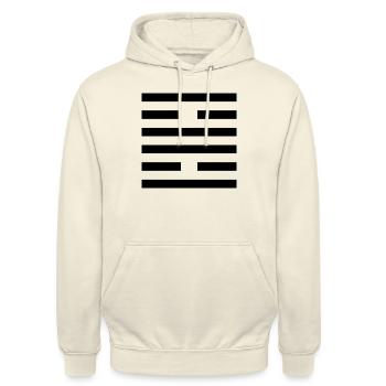 30 Li - Le Sticky, Le Feu (Hexagramme) - Sweat-shirt à capuche unisexe - vanille - Devant - Alina (178cm) & Michal (187cm)