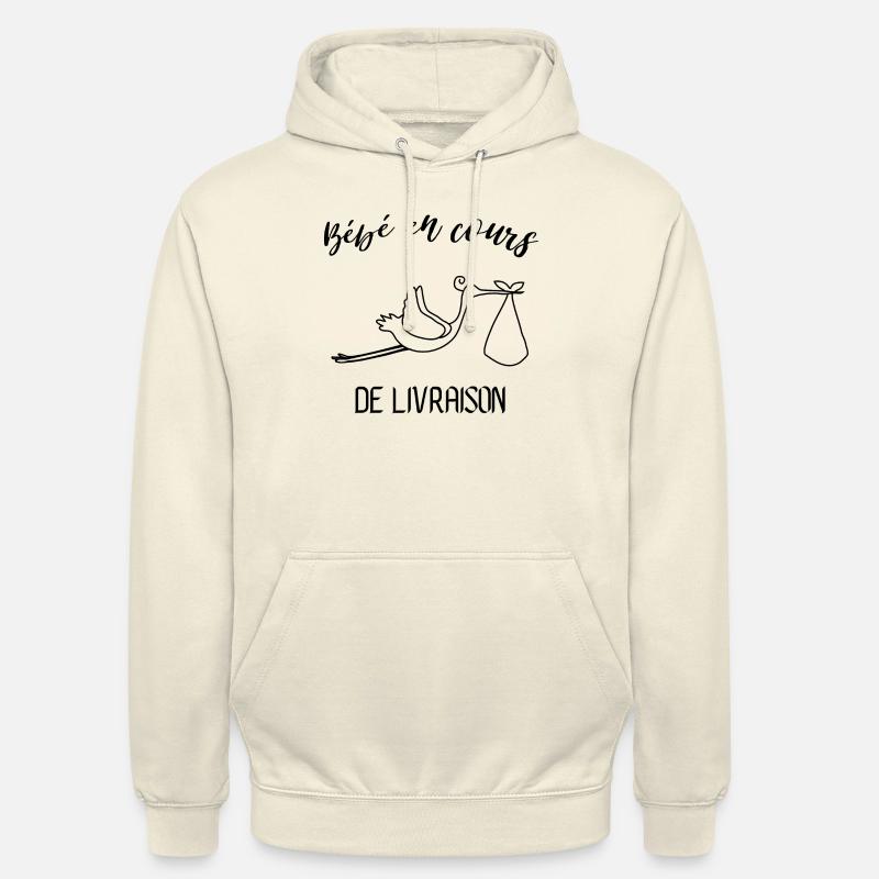 bébé en cours de livraison - Sweat-shirt à capuche unisexe - vanille