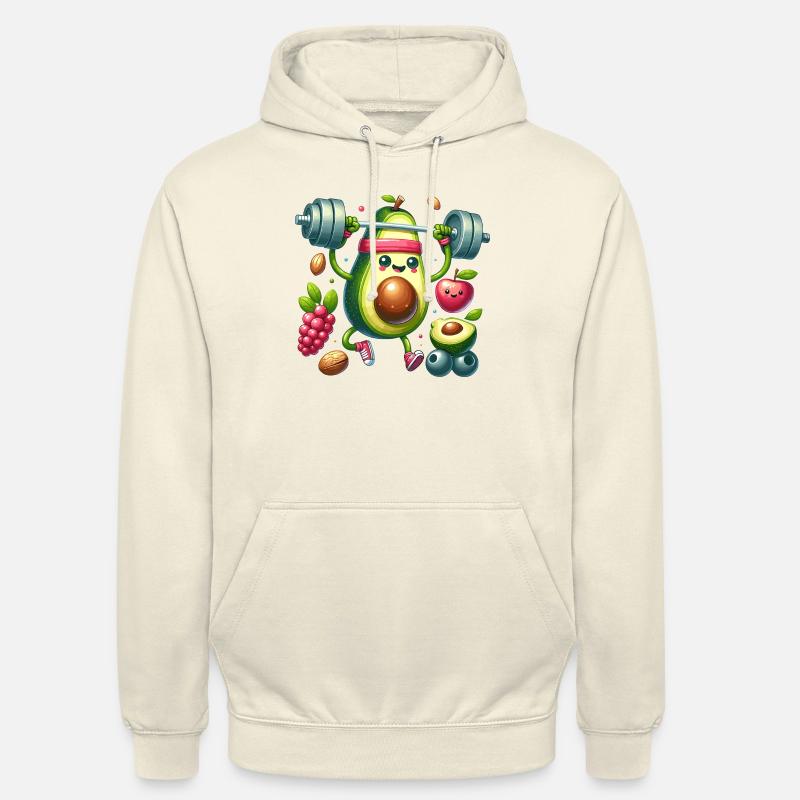 Avocado Workout Spaß - Unisex Hoodie - Vanille-Milchshake