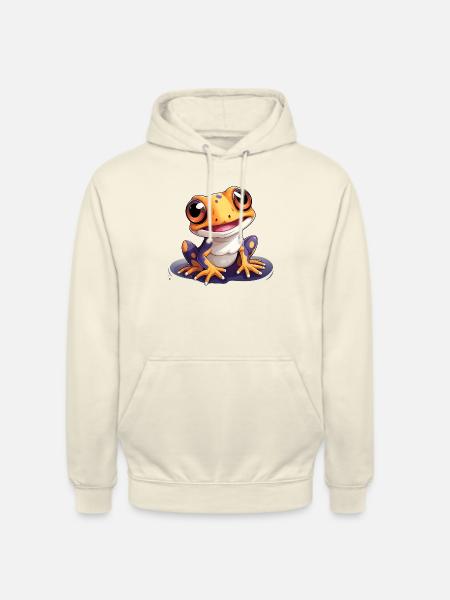 Gecko Logo Cute Gecko - Unisex Hoodie - vanilla