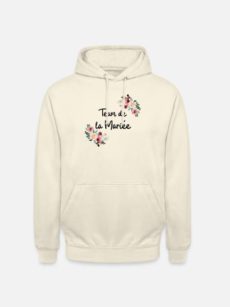 Braut Team Blumen - Unisex Hoodie - Vanille-Milchshake