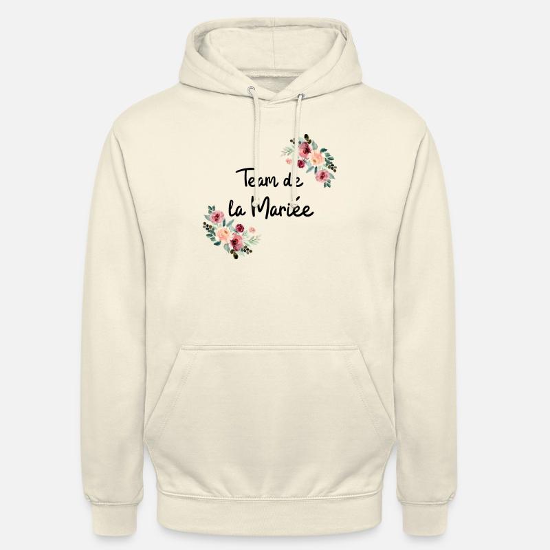 Team de la mariée fleurs - Sweat-shirt à capuche unisexe - vanille