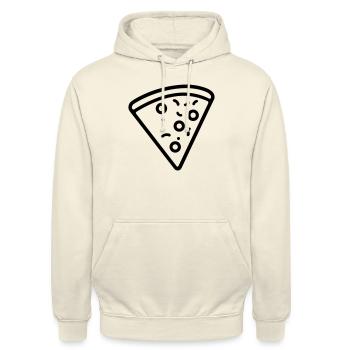 part de pizza - Sweat-shirt à capuche unisexe - vanille - Devant - Alina (178cm) & Michal (187cm)