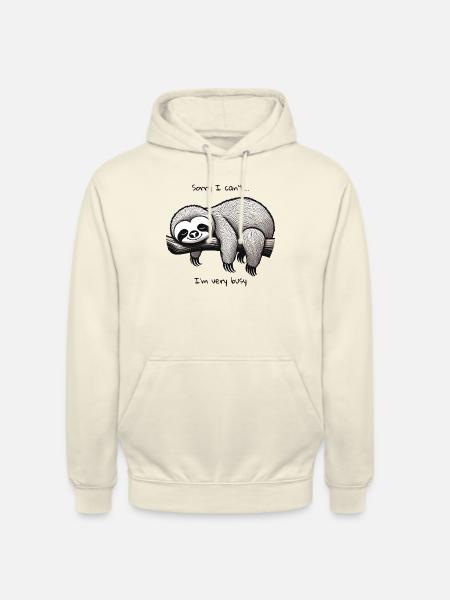 Busy Sloth - Unisex Hoodie - Vanille-Milchshake