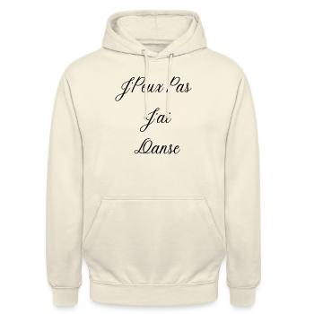 Cours de danse - Sweat-shirt à capuche unisexe - vanille - Devant - Alina (178cm) & Michal (187cm)