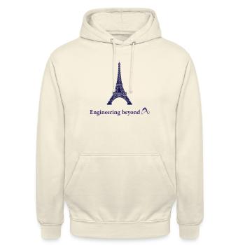 L’ingénierie au-delà de l’infini - Architectes - Sweat-shirt à capuche unisexe - vanille - Devant - Alina (178cm) & Michal (187cm)