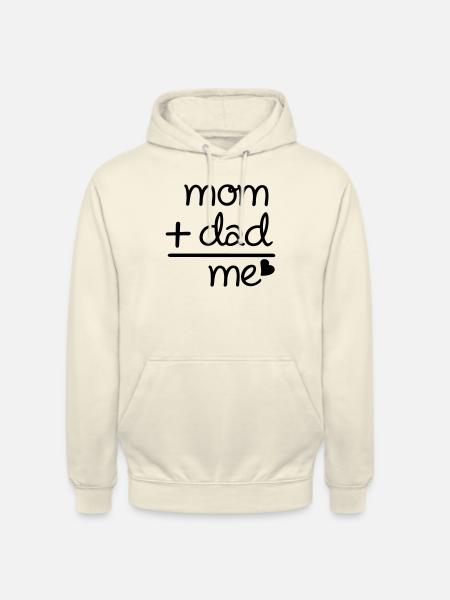 maman papa moi - Sweat-shirt à capuche unisexe - vanille