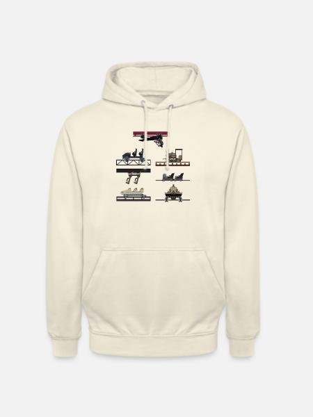 Phantasialand Achterbahnwagen - Unisex Hoodie - Vanille-Milchshake