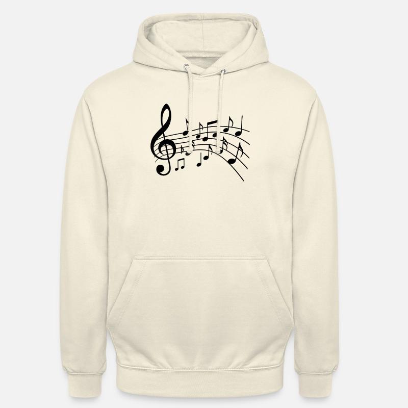 Musical Notes Variant 2 Black - Unisex Hoodie - vanilla