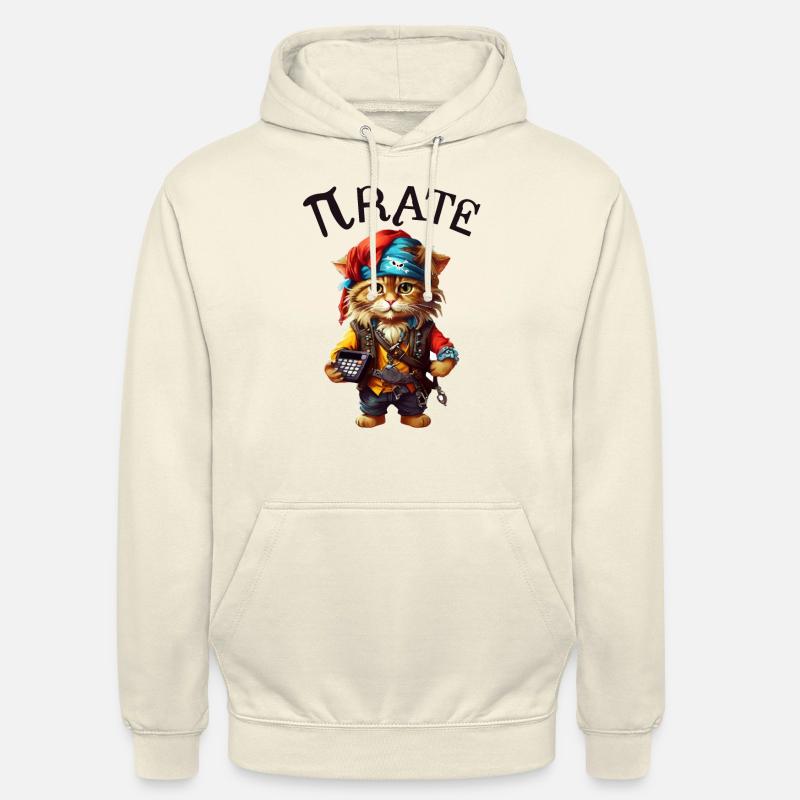 Chat pirate de Pi Day - Sweat-shirt à capuche unisexe - vanille