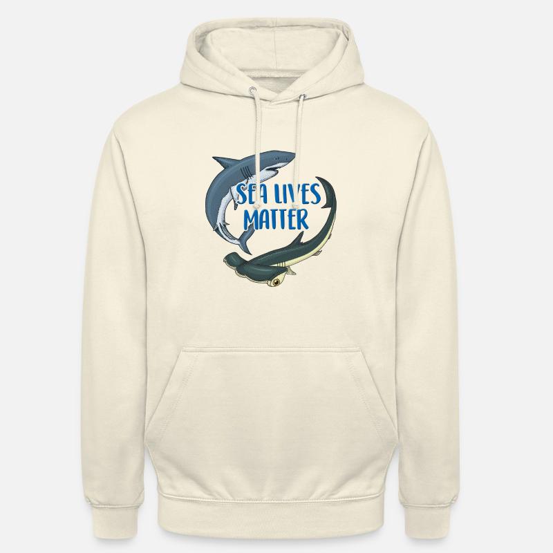 Requin-requin blanc | protège les requins - Sweat-shirt à capuche unisexe - vanille