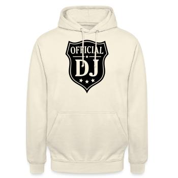 DJ Deejay Disc jockey Discjockey - Unisex Hoodie - Vanille-Milchshake - Vorne - Alina (178cm) & Michal (187cm)