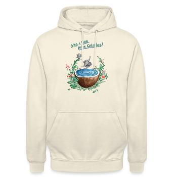 Pina Colada Pool - Unisex Hoodie - Vanille-Milchshake - Vorne - Alina (178cm) & Michal (187cm)