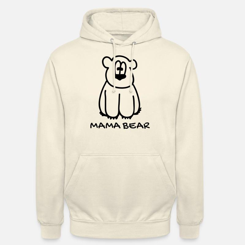 Mama bear maman ours - Sweat-shirt à capuche unisexe - vanille