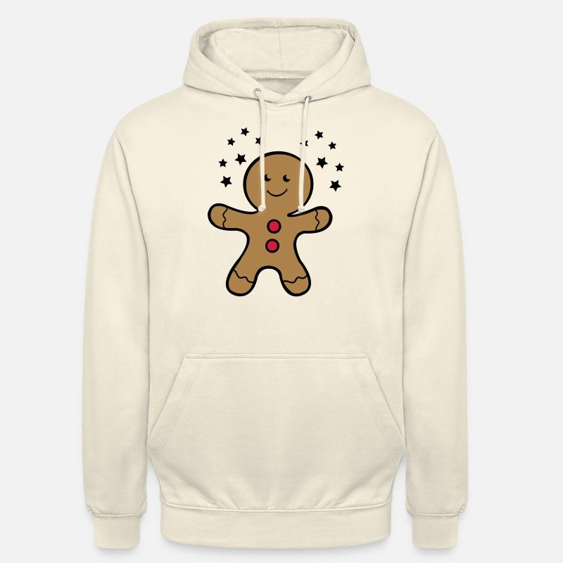 lebkuchenmann_2 - Sweat-shirt à capuche unisexe - vanille