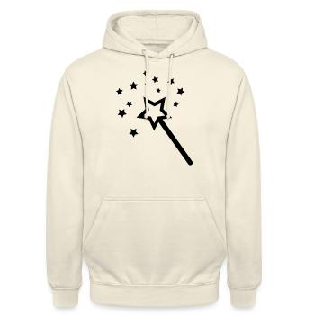 zauberstab - Unisex Hoodie - Vanille-Milchshake - Vorne - Alina (178cm) & Michal (187cm)