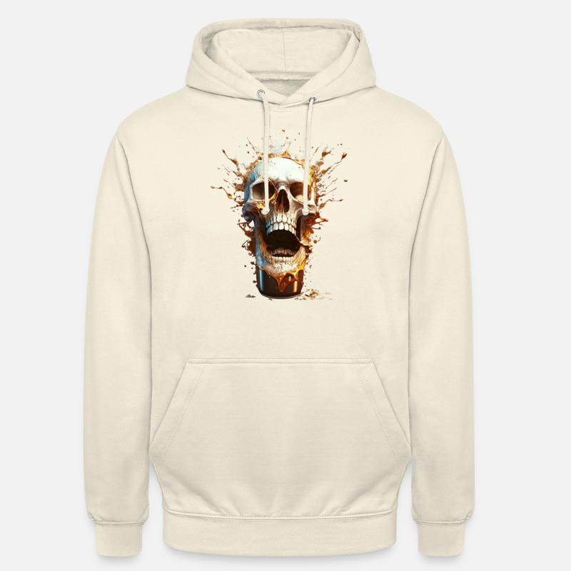 Explosion de bière Skull - Sweat-shirt à capuche unisexe - vanille