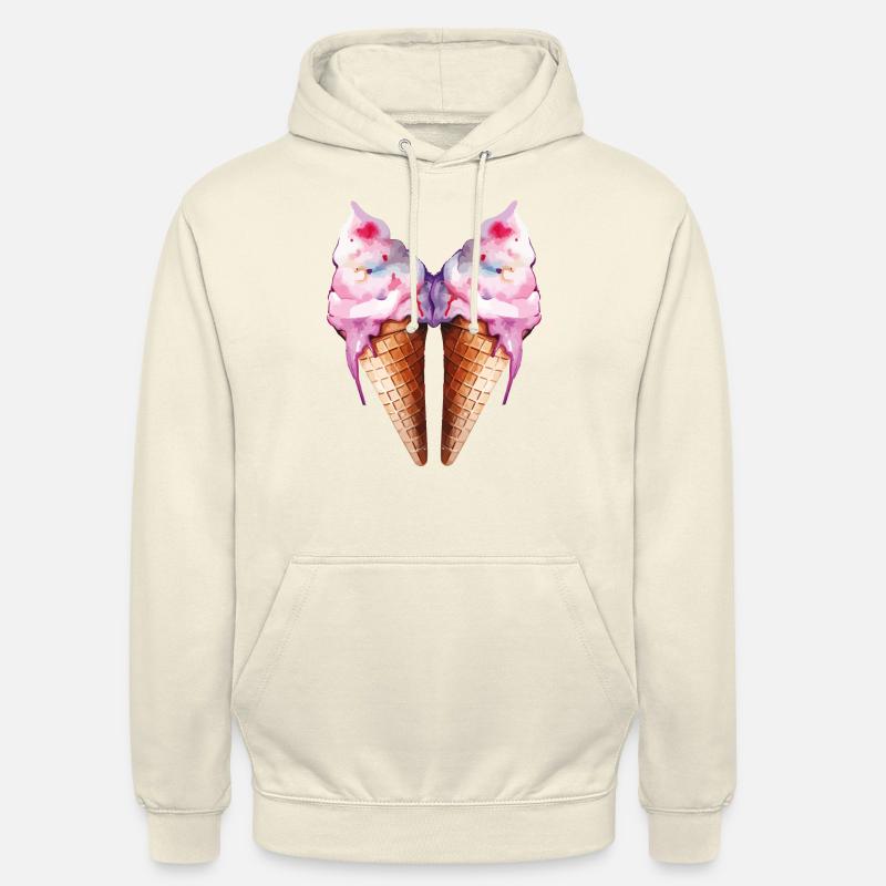 Glace 2 - Sweat-shirt à capuche unisexe - vanille