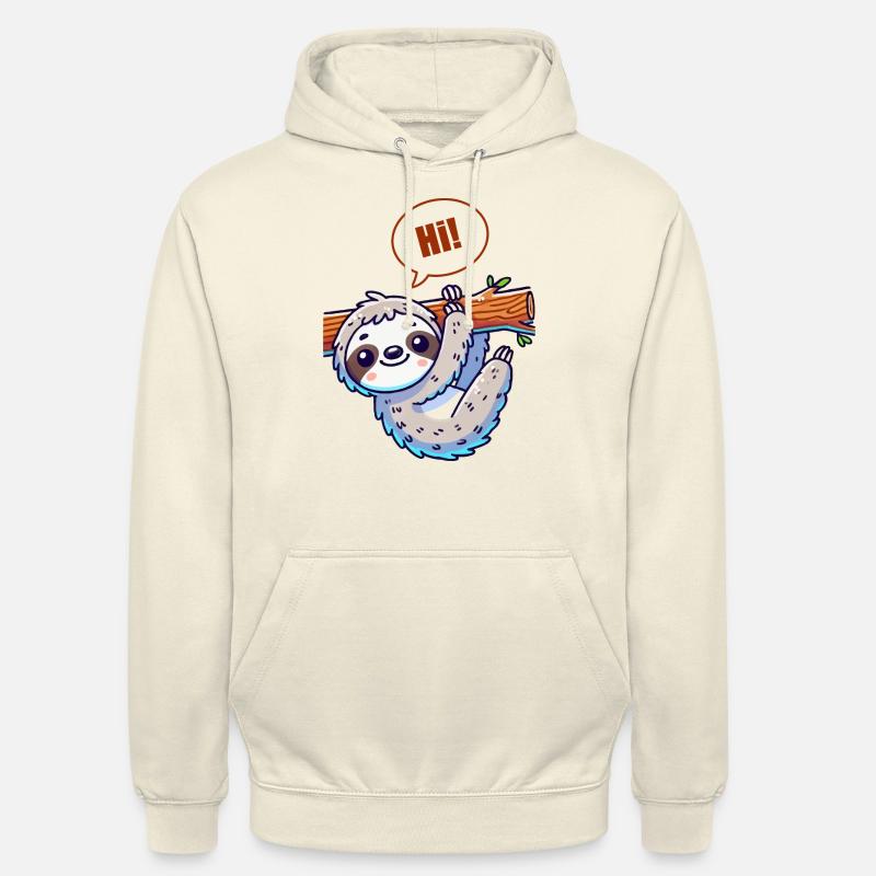 sloth comic - Unisex Hoodie - vanilla