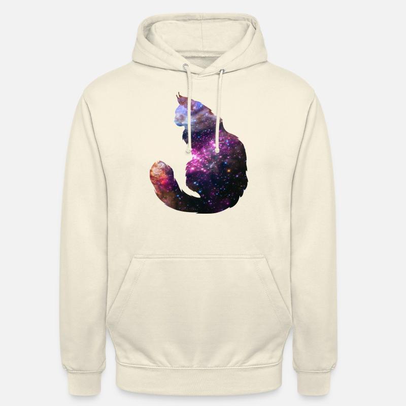 Chat de l’espace - Sweat-shirt à capuche unisexe - vanille