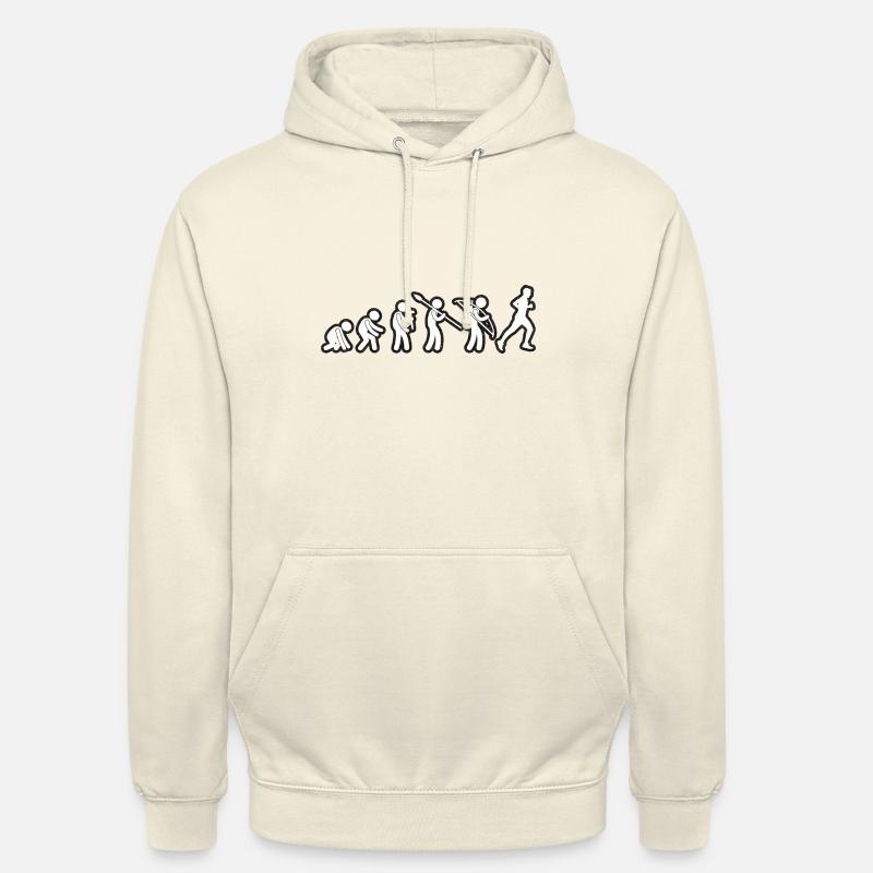 Evolution Running White Grunge - Unisex Hoodie - vanilla