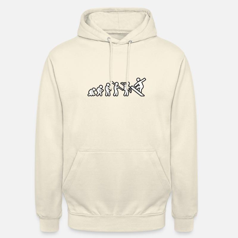 Evolution Snowboard Blanc Grunge - Sweat-shirt à capuche unisexe - vanille