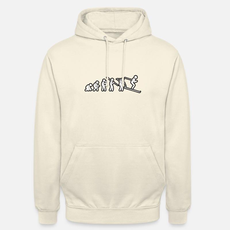 Evolution Ski Blanc Grunge - Sweat-shirt à capuche unisexe - vanille