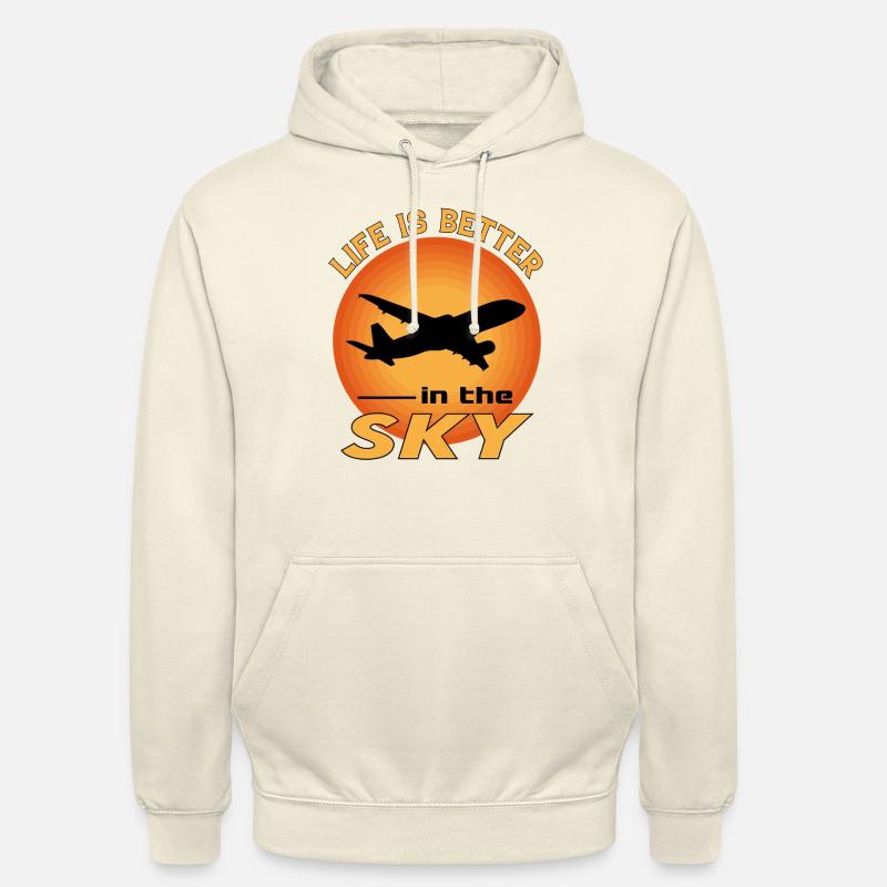 himmel himmel fly fly Livet er bedre - Unisex-hettegenser - vanilje-milkshake