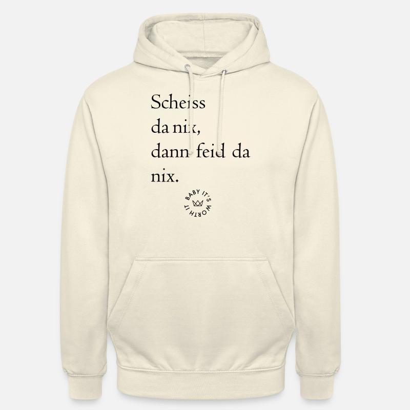 scheissda nix dann feid da nix - Unisex Hoodie - Vanille-Milchshake